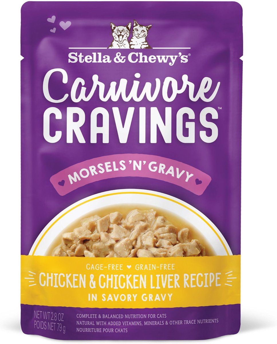 Stella&Chewy's Cat Food - Carnivore Cravings Morsels'N'Gravy Chicken & Chicken Liver