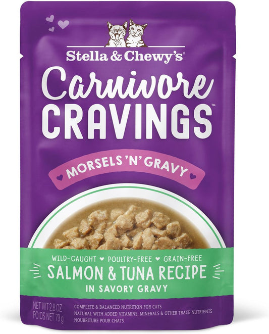 Stella&Chewy's Cat Food - Carnivore Cravings Morsels'N'Gravy Salmon & Tuna
