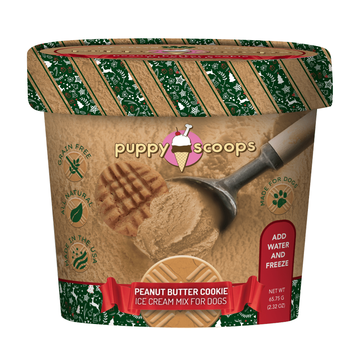 Holiday Gift Pack - Christmas Inspired Flavors Ice Cream Mix for Dogs
