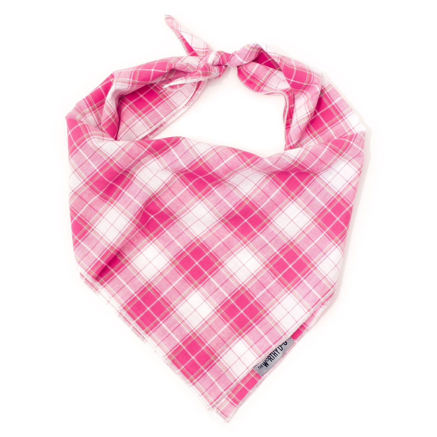 Madras Plaid Pink Bandana