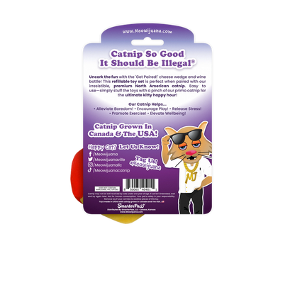 Meowijuana | Get Paired Wine & Cheese Cat Toys, 2 Pack