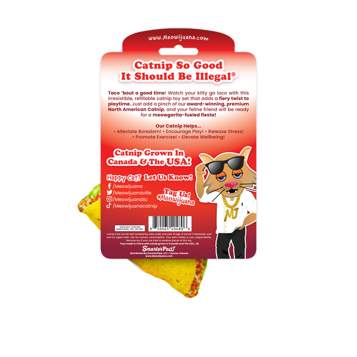 Meowijuana | Get Spicy Taco Margarita Catnip Toys, 2 Pack