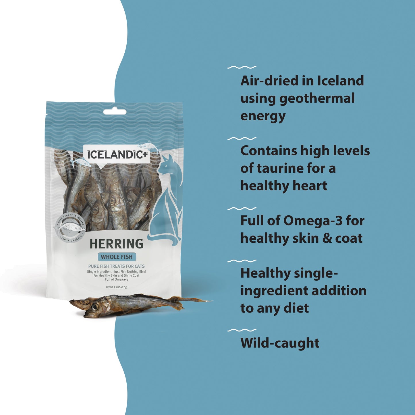 Icelandic+ Herring Whole Fish Cat Treats 1.5oz