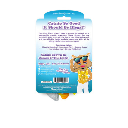Get Bubbly Tropical Fish Refillable Catnip Cat Toy