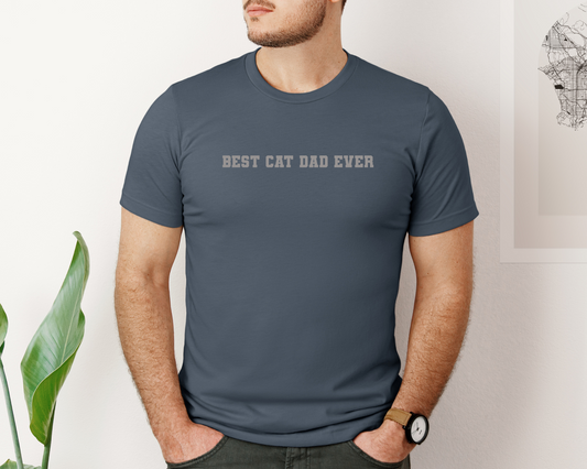 Best Cat Dad Ever T-shirt, Vintage Navy