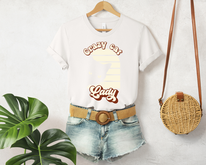 Crazy Cat Lady Tee | Vintage White
