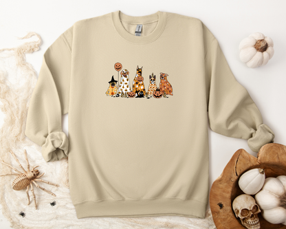 Halloween Ghost Dog Sweatshirt, Sand