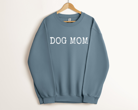 Dog Mom Sweatshirt, Stone Blue