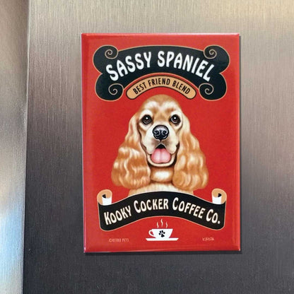 Dog Magnet - Cocker Spaniel  "Cocker Coffee"