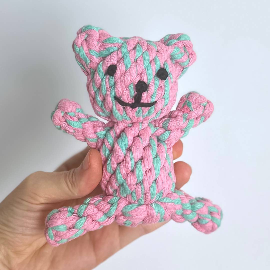 Strawberry Bear Rope Toy, Small