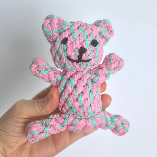 Strawberry Bear Rope Toy, Small