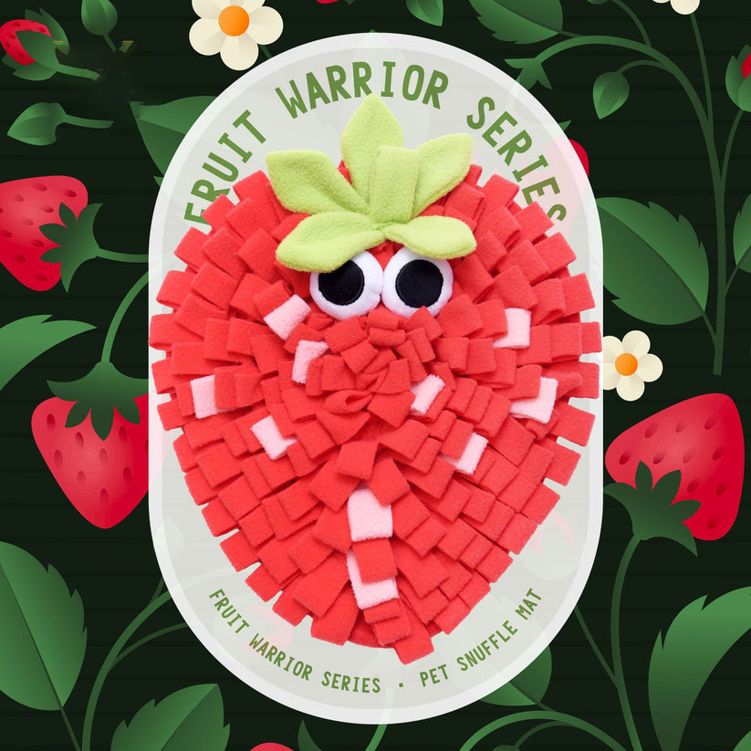 Dog Snuffle Mat - Fruit Snuffle Mat, Strawberry