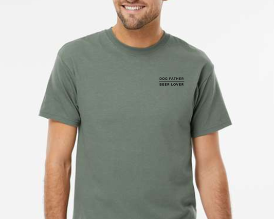 Dog Father Beer Lover Tee | Sage