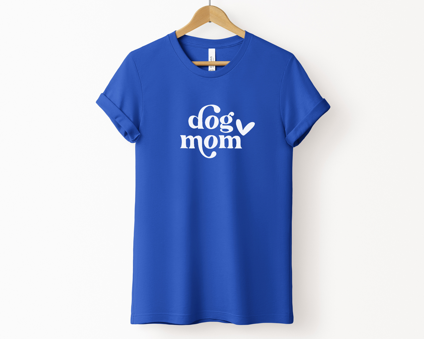 Dog Mom Crewneck T-shirt, Royal Blue