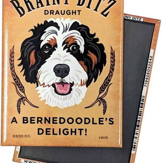Dog Magnet - Bernedoodle "Brainy Ditz Draught"