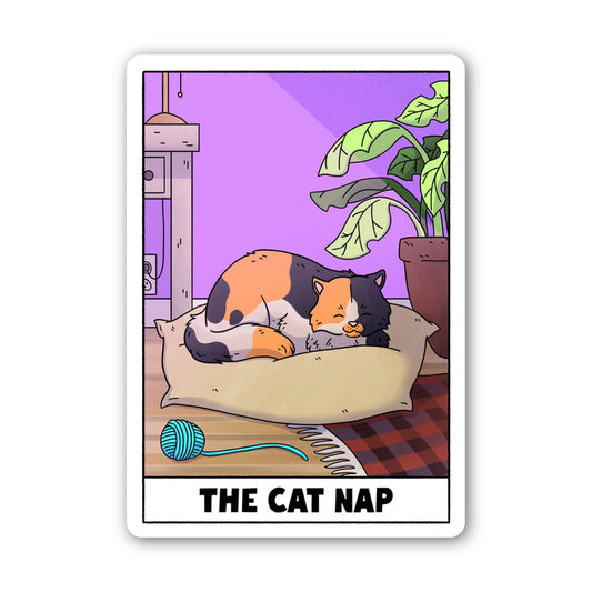 Cat Sticker - "the Cat Nap" Tarot Card