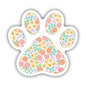 Cute Floral Paw Print Sticker