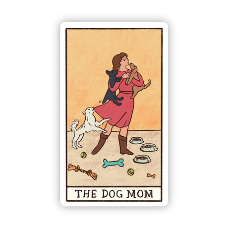 Dog Sticker -  "the Dog Mom" Tarot Card