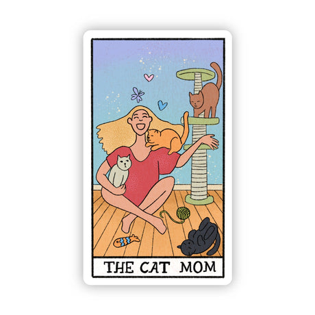 Cat Sticker - "The Cat Mom" Tarot Card