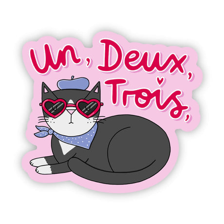 Cat Sticker - Un, duex, trois
