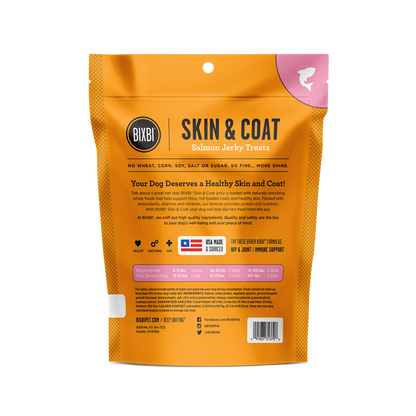 Bixbi Skin & Coat Jerky Treats - Salmon 5oz