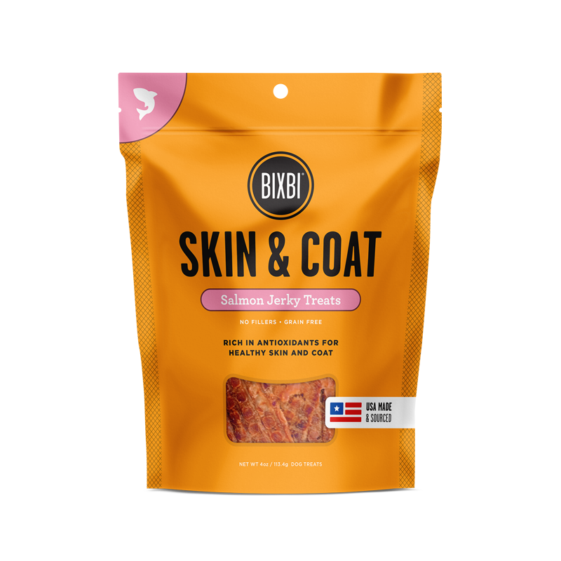 Bixbi Skin & Coat Jerky Treats - Salmon 5oz