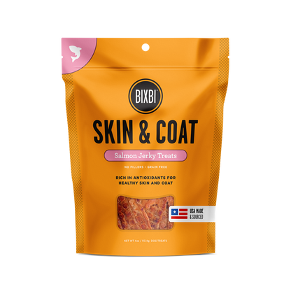 Bixbi Skin & Coat Jerky Treats - Salmon 5oz