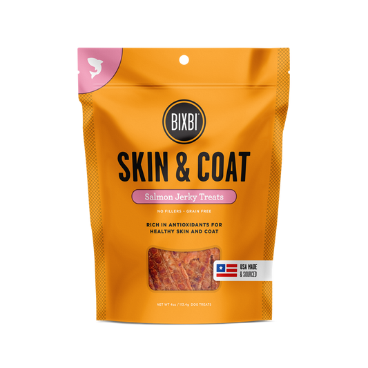 Bixbi Skin & Coat Jerky Treats - Salmon 5oz