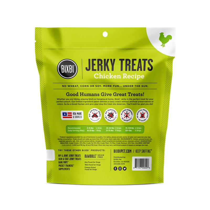 Bixbi Original Jerky Treats - Chicken 10oz