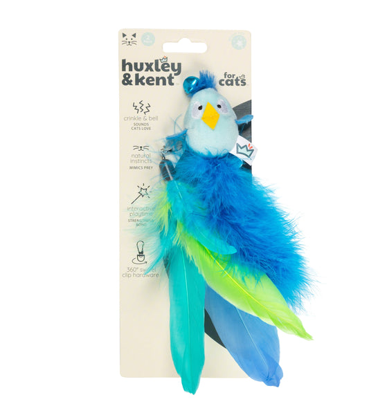 Cat Toy Wand Refill - Blue Birdy Feather Teasers 2pk