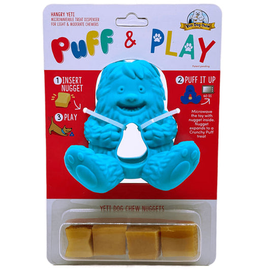 Yeti Puff And Play Toy - Light To Heavy-Moderate Chewers, Blue