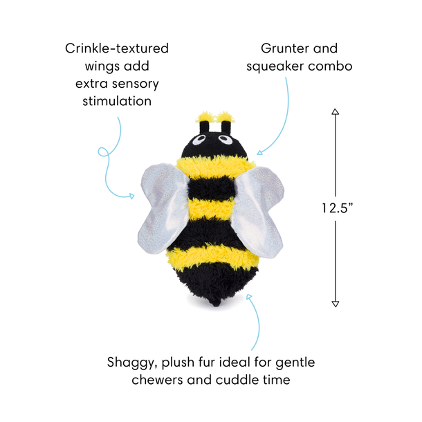 FABDOG Fluffy Bumble Bee Toy