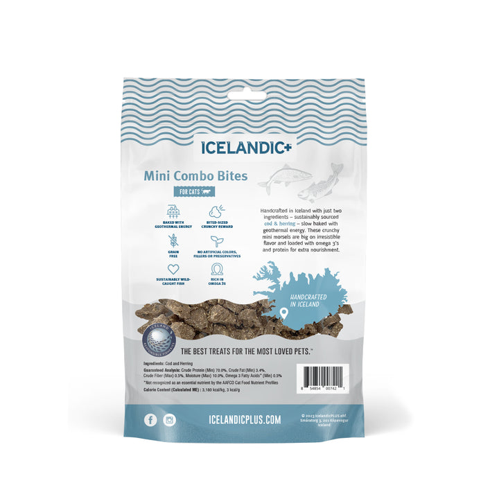 Icelandic+ Cod & Herring Mini Combo Bites Treats for Cats