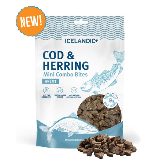 Icelandic+ Cod & Herring Mini Combo Bites Treats for Cats