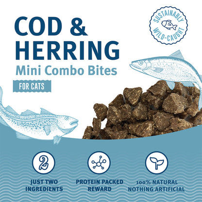 Icelandic+ Cod & Herring Mini Combo Bites Treats for Cats