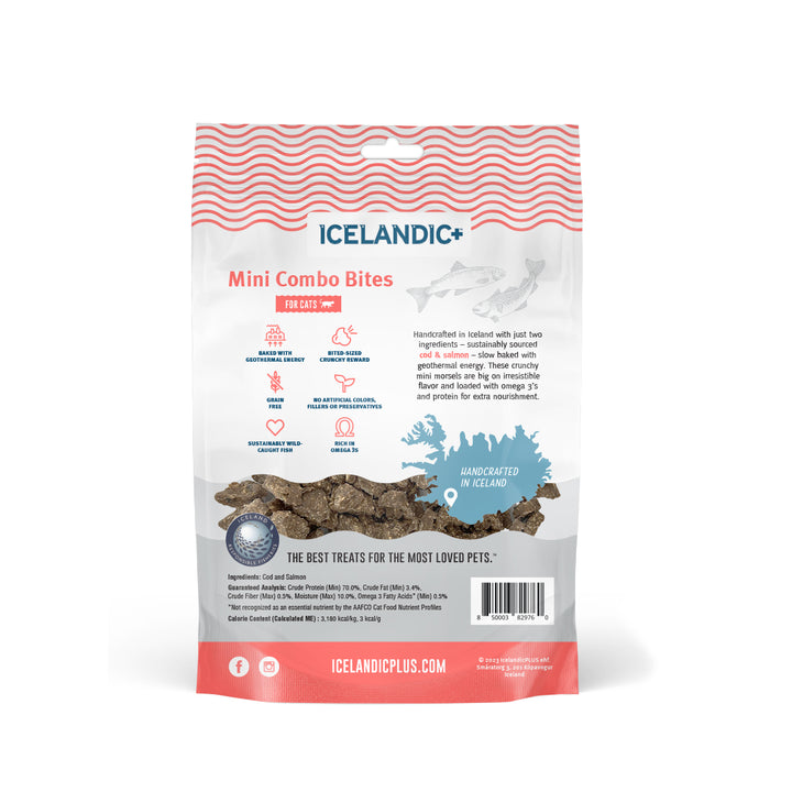 Icelandic+ Cod & Salmon Mini Combo Bites Treats for Cats