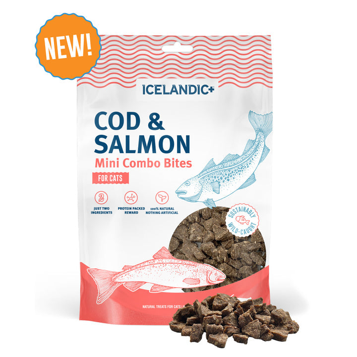 Icelandic+ Cod & Salmon Mini Combo Bites Treats for Cats