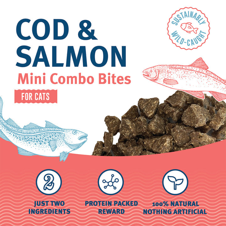 Icelandic+ Cod & Salmon Mini Combo Bites Treats for Cats