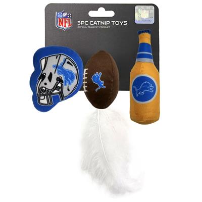Detroit Lions 3 pc Catnip Toy Set