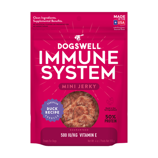 Dogswell Immune System Mini Jerky Treats, Duck Recipe 4oz