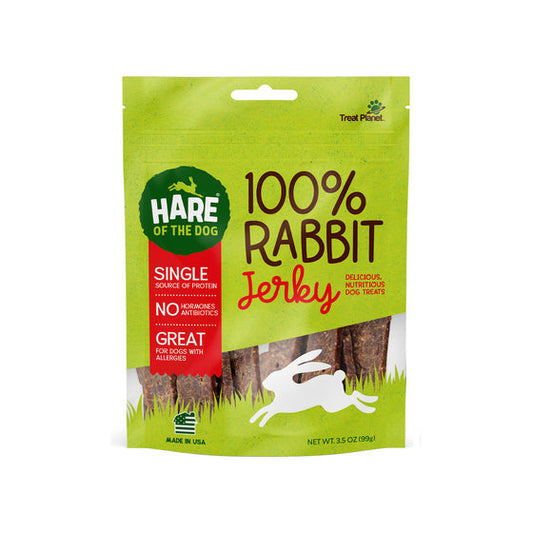 Hare of the Dog 100% Rabbit Jerky Dog Treats 3.5oz