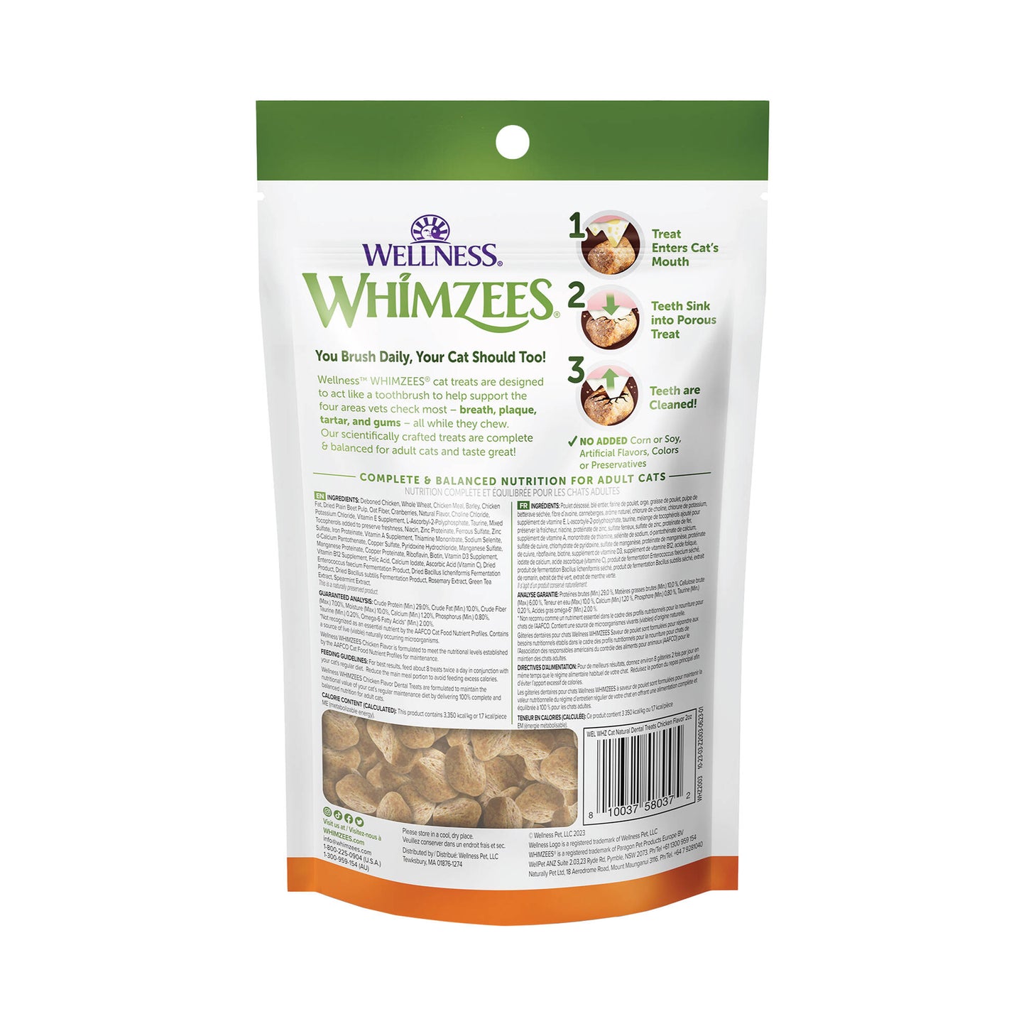 WHIMZEES Natural Cat Dental Treats, Chicken 2oz