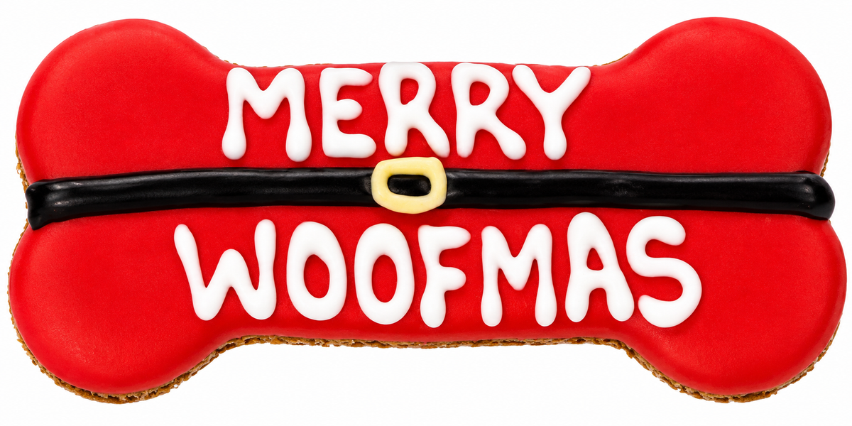 Merry Woofmas 6" Dog Bone