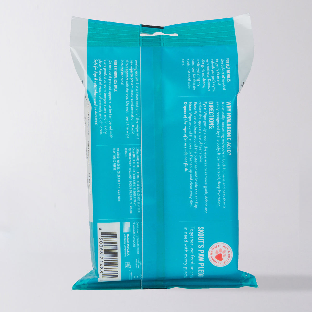Skout's Honor HydroClear Eye ,Ear & Nose Wipes, 50counts