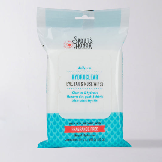 Skout's Honor HydroClear Eye ,Ear & Nose Wipes, 50counts