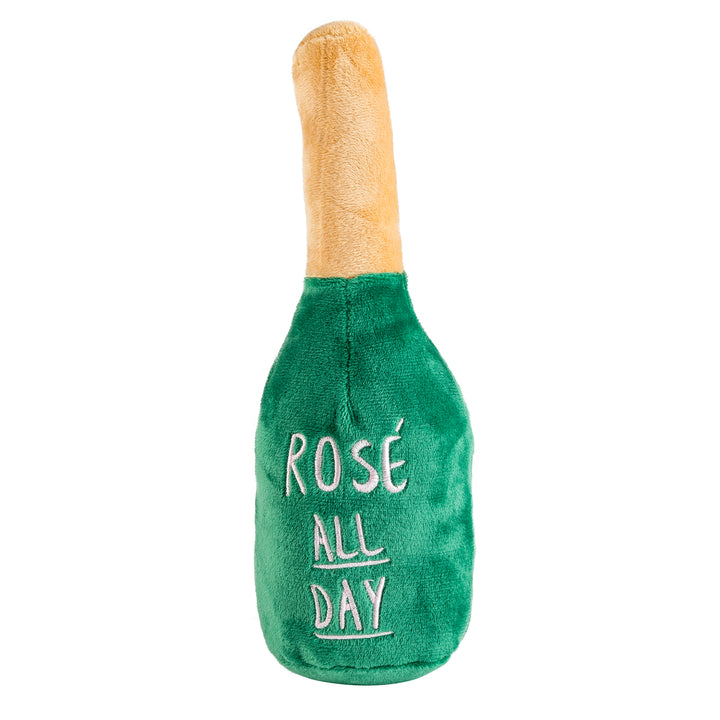 Woof Clicquot Rose' Champagne Bottle Dog Toy