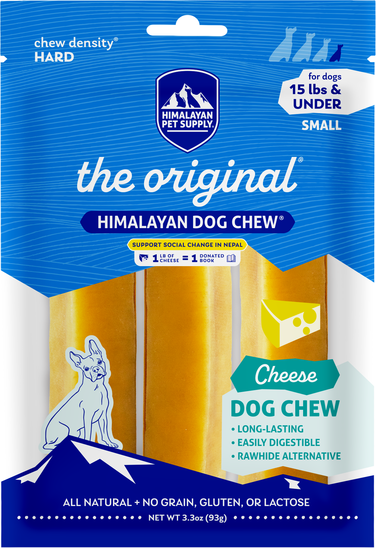 Himalayan Dog Chew Original, Small (15lbs & under, 3pcs)