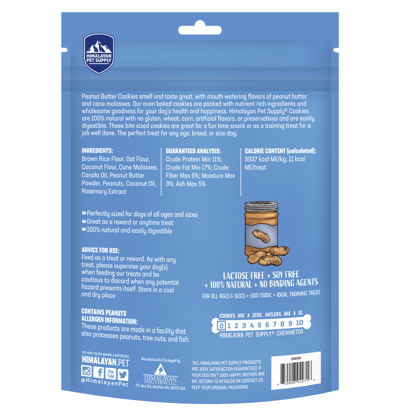 Himalayan Pet Supply Peanut Butter Cookies 14oz