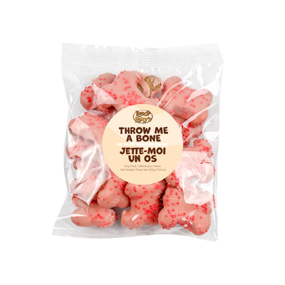 Throw Me A Bone, Pink (Bag of Bone Cookies)
