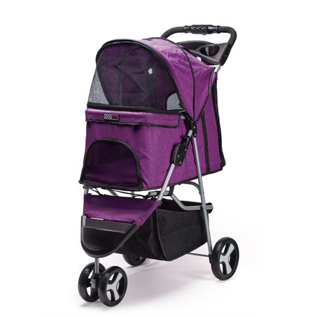 Casual Pet Stroller + Removable Cup Holder - Purple